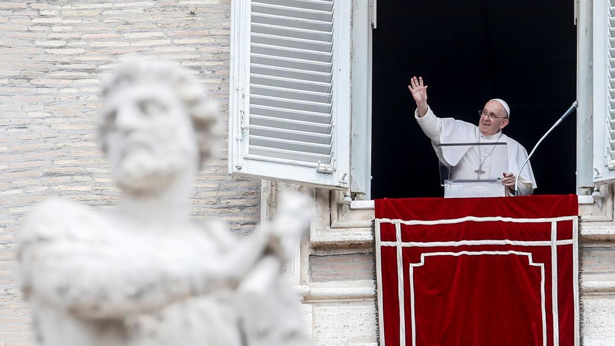 El Papa Francisco recita el Angelus el pasado domingo 