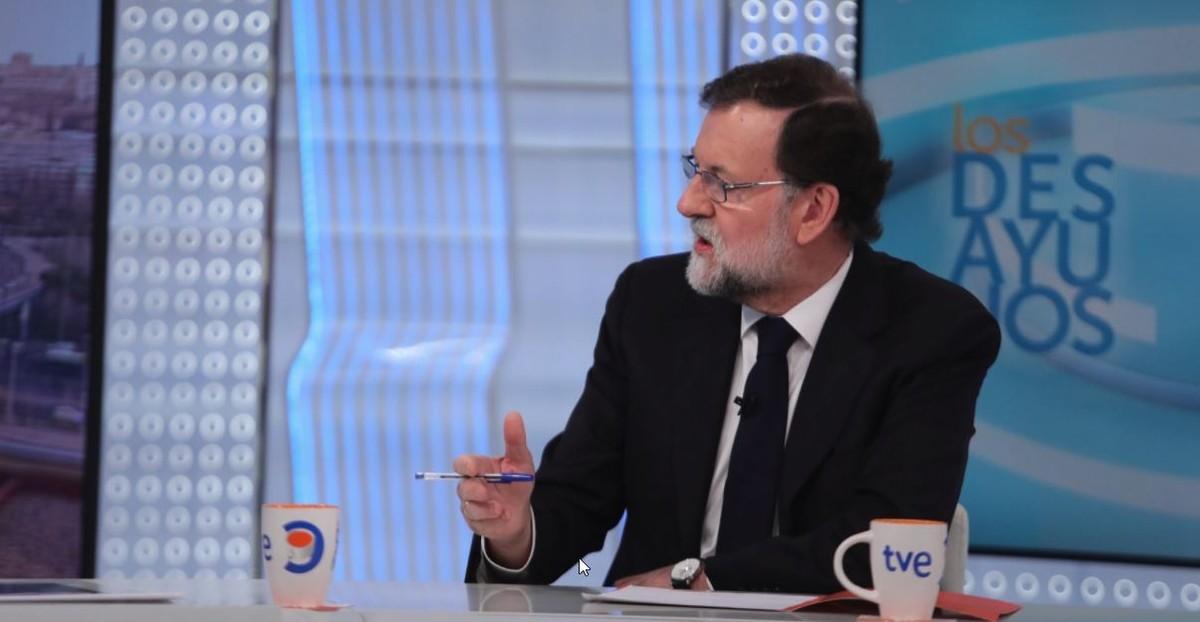 El presidente del Gobierno, Mariano Rajoy, en la entrevista en ’Los Desayunos’ de TVE. 