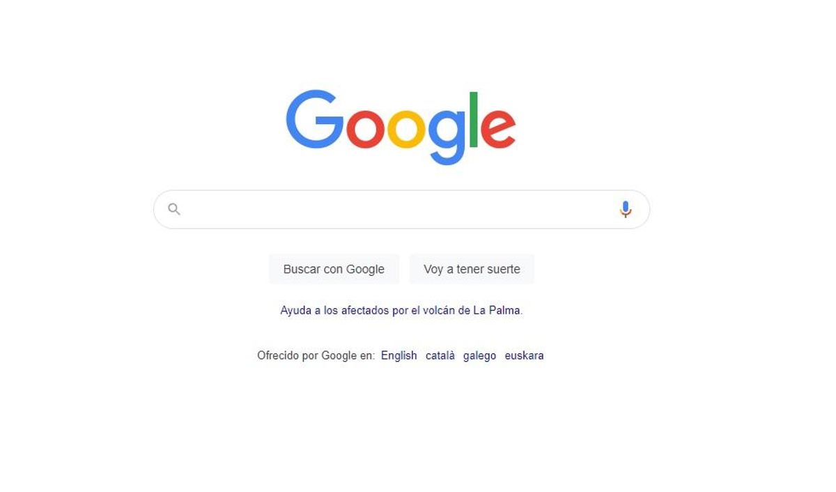 El buscador de Google con el enlace. El buscador de Google con el enlace.
