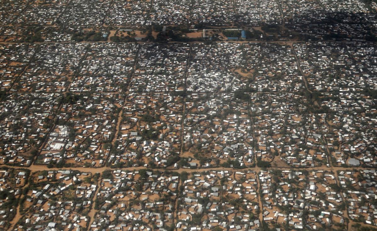 Vista aérea del campamento de refugiados de Dadaab.