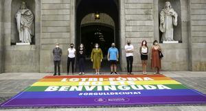 Barcelona presenta una alfombra contra el odio LGTBI, en un acto reciente (ARCHIVO)