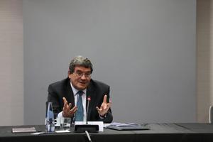 El ministro de Inclusión, Seguridad Social y Migraciones, José Luis Escrivá, en un desayuno informativo el pasado 4 de noviembre de 2020 en Alcobendas, Madrid.