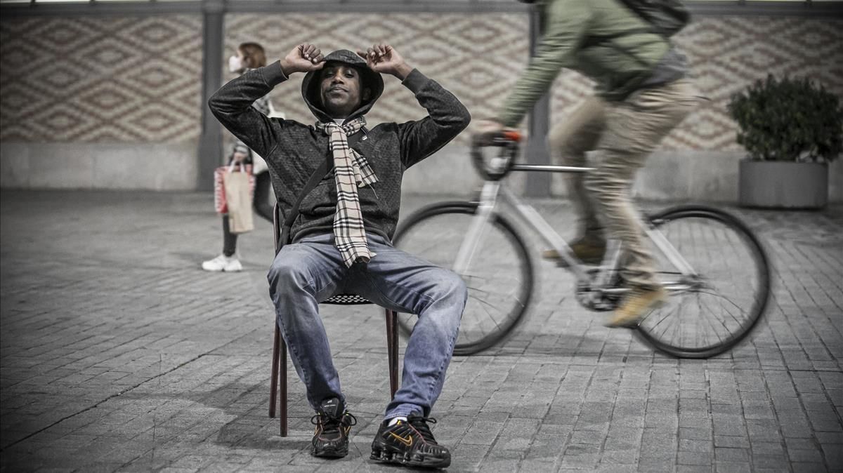 El rapero y actor catalán Leïti Sène, en Barcelona El rapero y actor catalán Leïti Sène, en Barcelona
