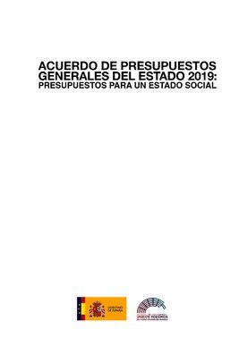 Acuerdo presupuestario firmado por Pedro Sánchez y Pablo Iglesias.