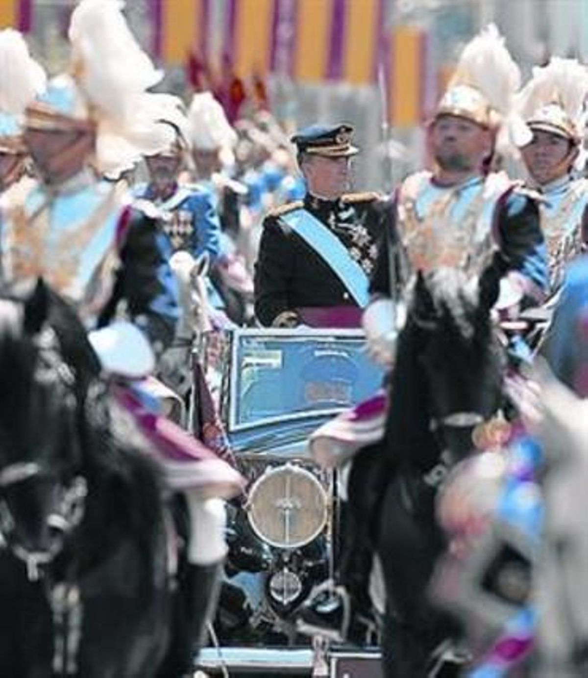 Felipe VI, camino del Palacio Real. Felipe VI, camino del Palacio Real.