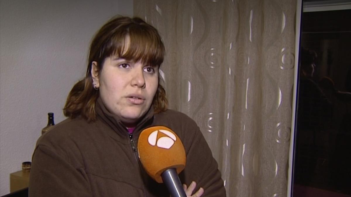 Lucía, la madre del bebé maltratado, en una entrevista con Antena 3.