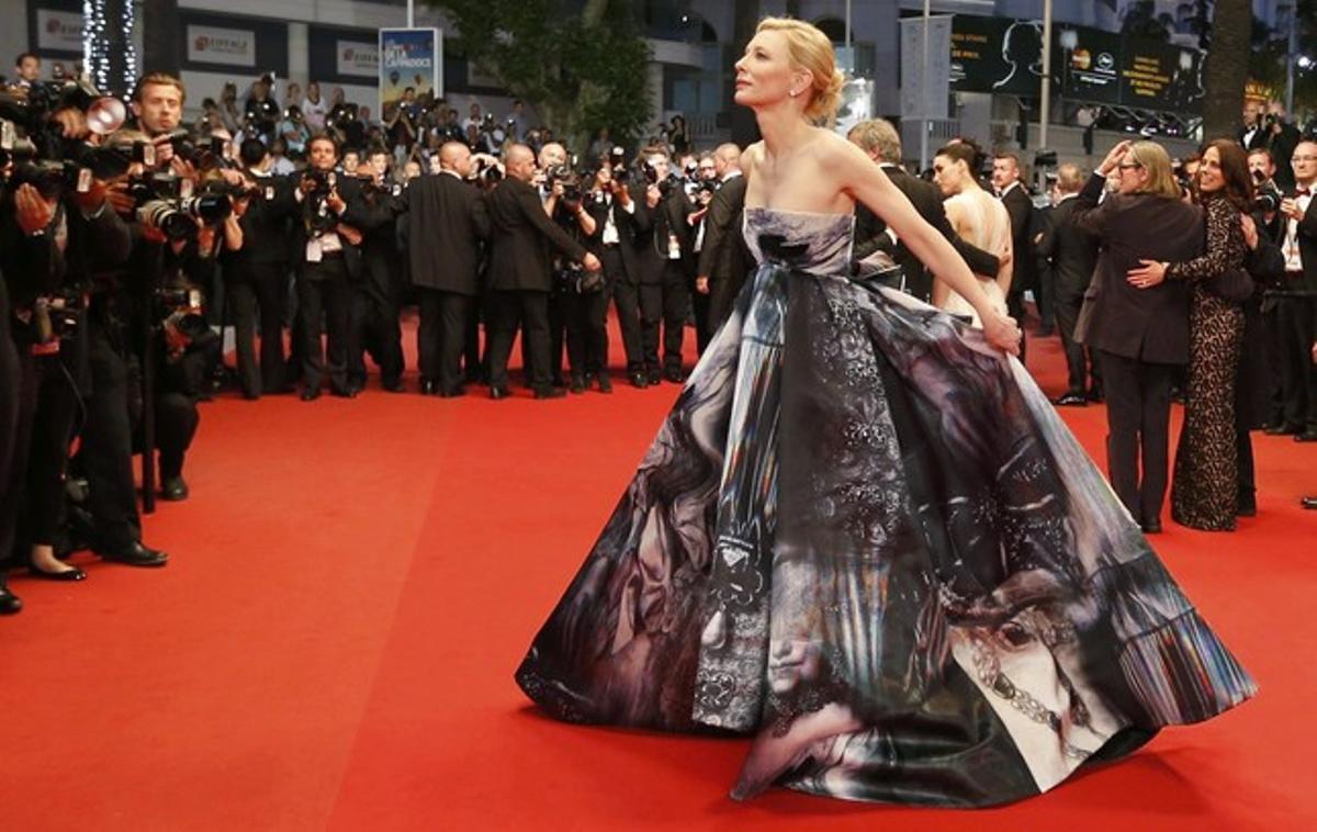 Cate Blanchett, en la alfombra roja en la presentación de ’Carol’, en Cannes, este domingo.