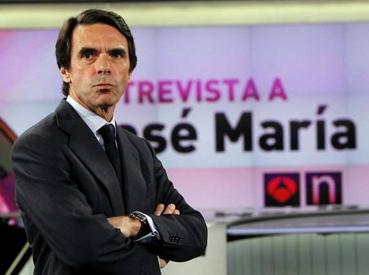 José María Aznar, moments abans de l’entrevista a Antena 3 del 21 de maig. José María Aznar, moments abans de l’entrevista a Antena 3 del 21 de maig.