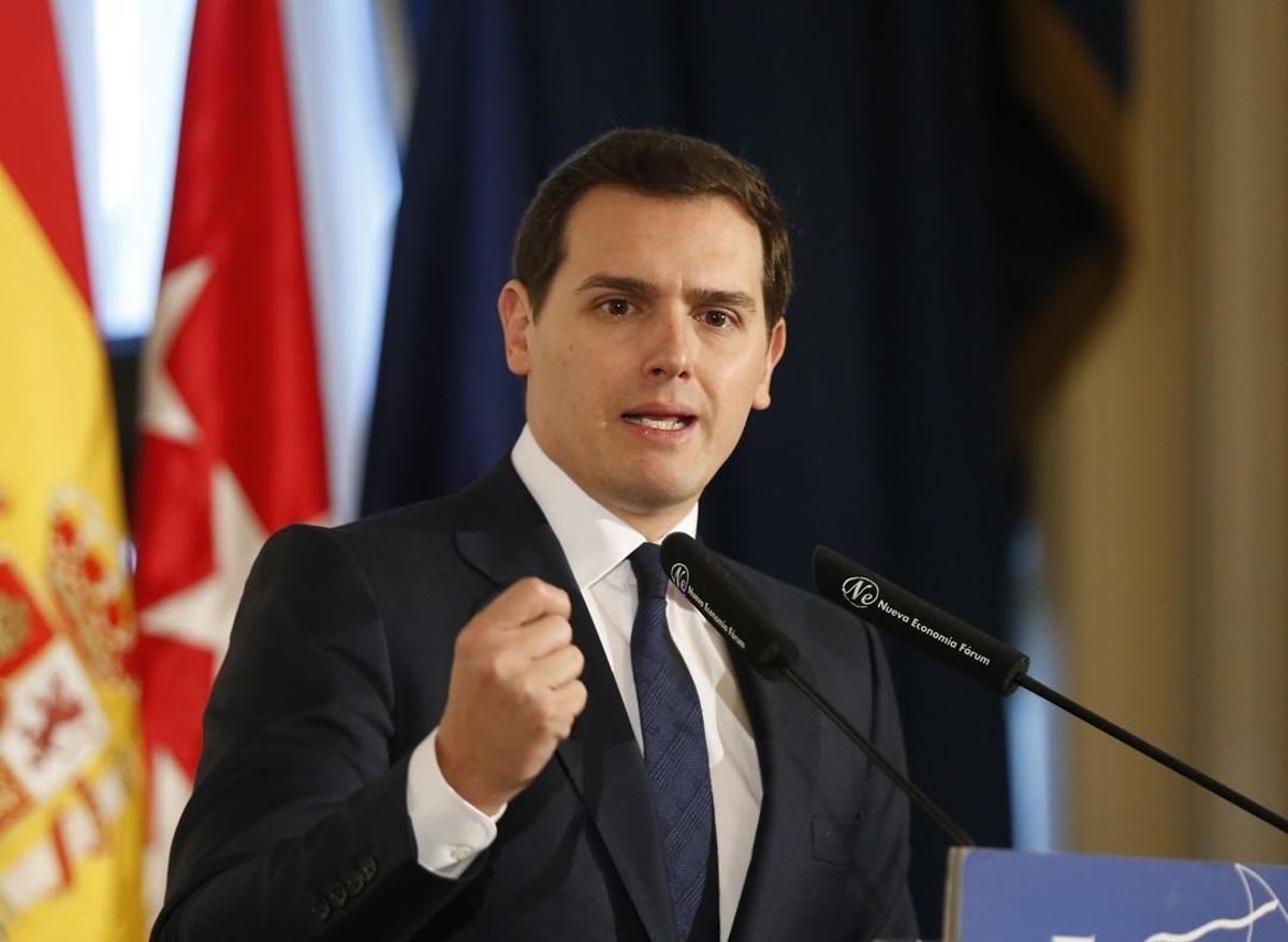 El presidente de Ciudadanos, Albert Rivera, durante su intervención en un desayuno informativo de la tribuna Fórum Europa. El presidente de Ciudadanos, Albert Rivera, durante su intervención en un desayuno informativo de la tribuna Fórum Europa.