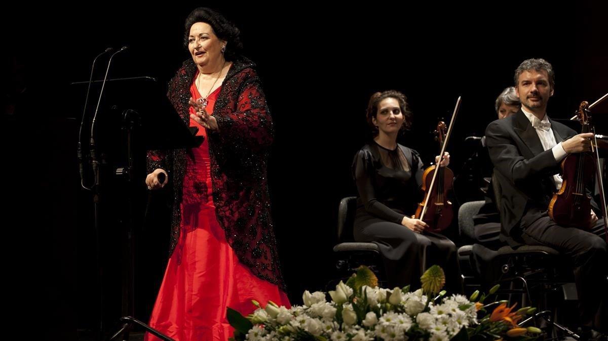 Montserrat Caballé en su último concierto en el Liceu en el 2013.
