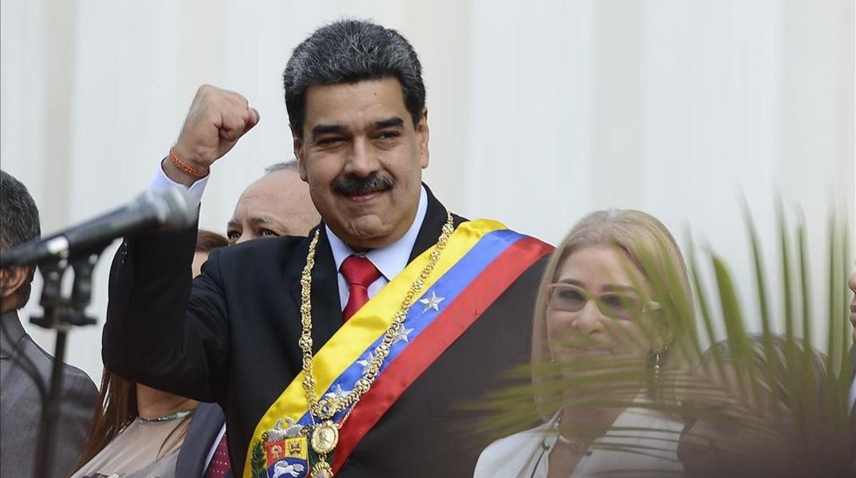 Nicolás Maduro, presidente de Venezuela, este domingo. Nicolás Maduro, presidente de Venezuela, este domingo.