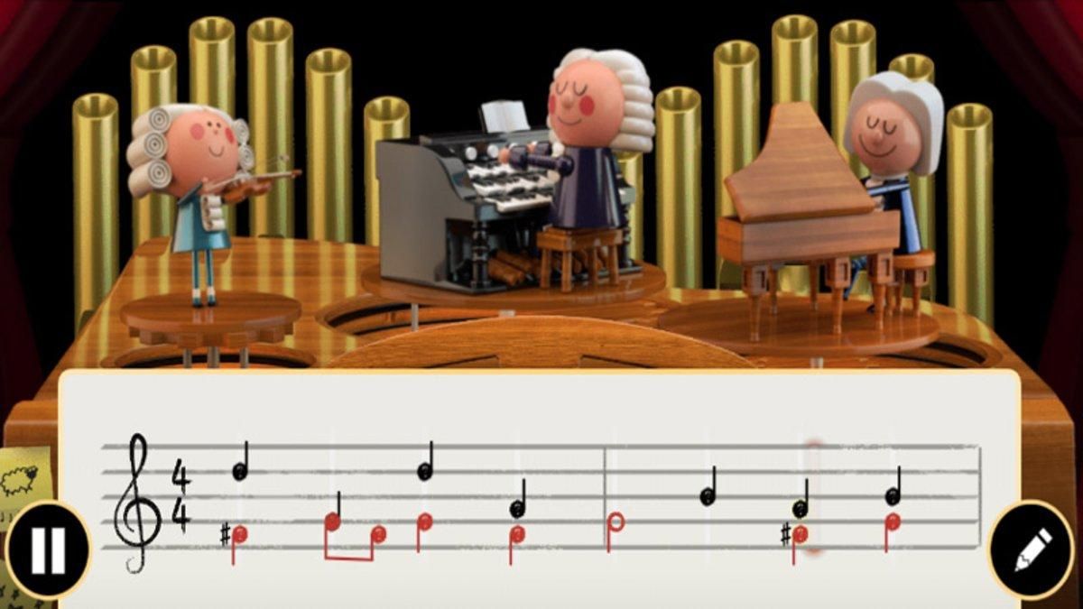 Johann Sebastian Bach, en el ’doodle’ de Google. Johann Sebastian Bach, en el ’doodle’ de Google.