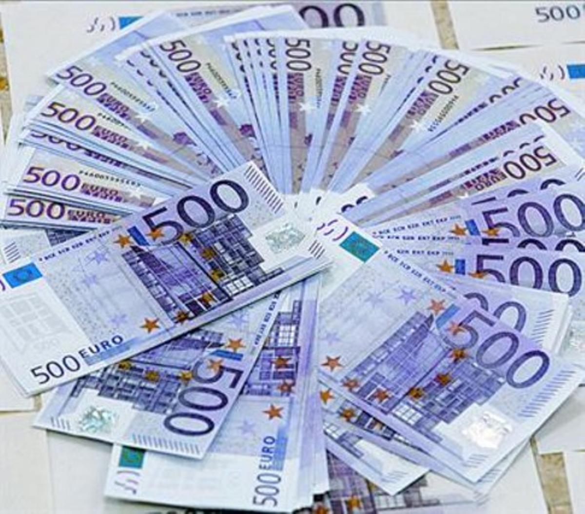 Bitllets de 500 euros, els més utilitzats per evadir impostos.