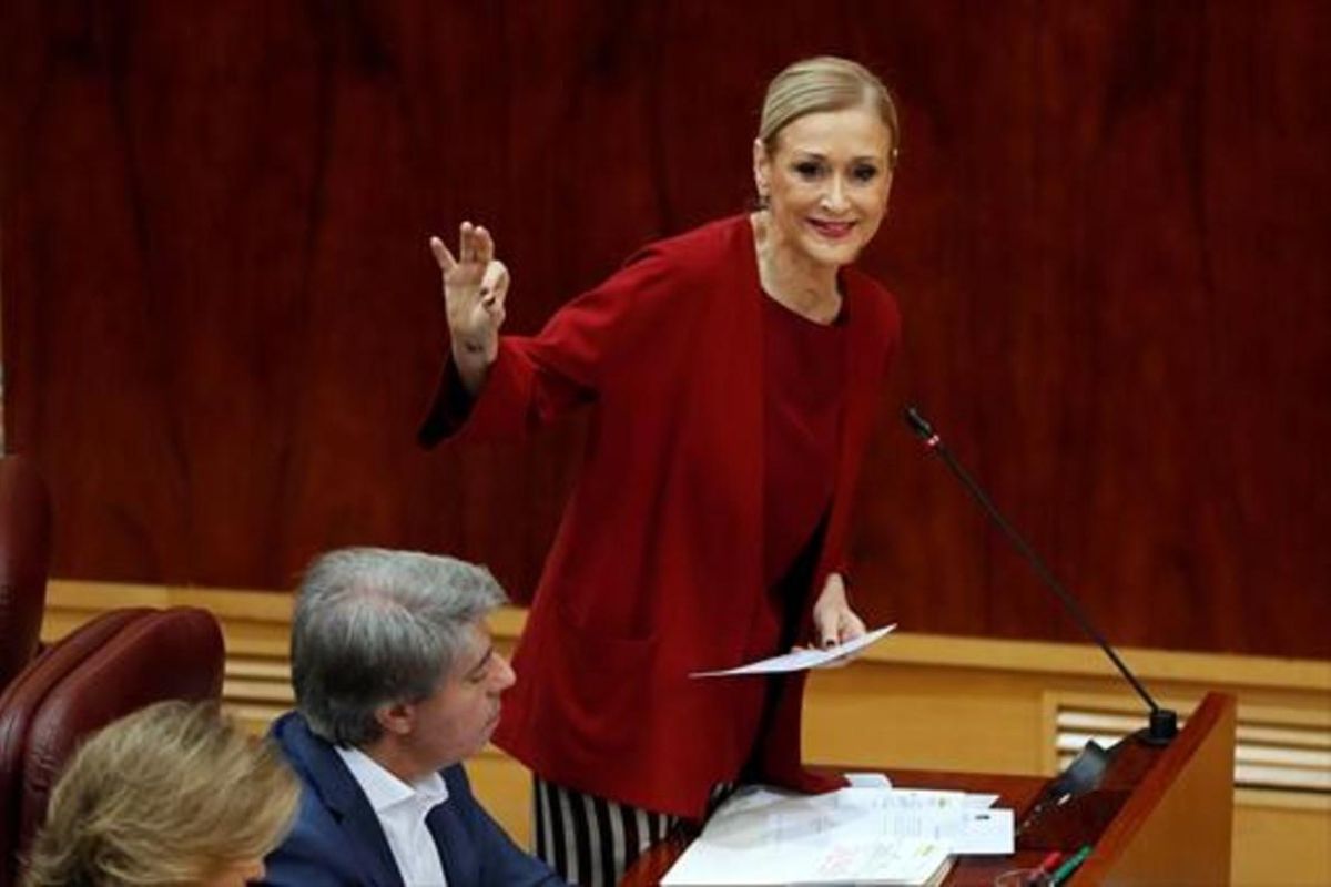 Cristina Cifuentes, el pasado 5 de abril en la Asamblea de Madrid. Cristina Cifuentes, el pasado 5 de abril en la Asamblea de Madrid.