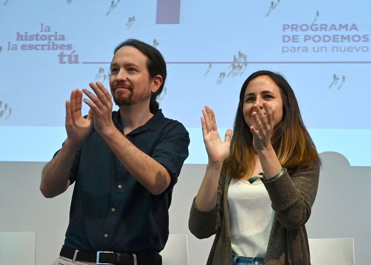 Pablo Iglesias y Ione Belarra en una foto de archivo Pablo Iglesias y Ione Belarra en una foto de archivo