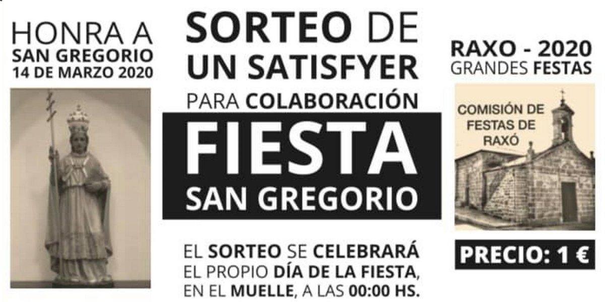 Cartel de las fiestas de San Gregorio de la parroquia de Raxó.