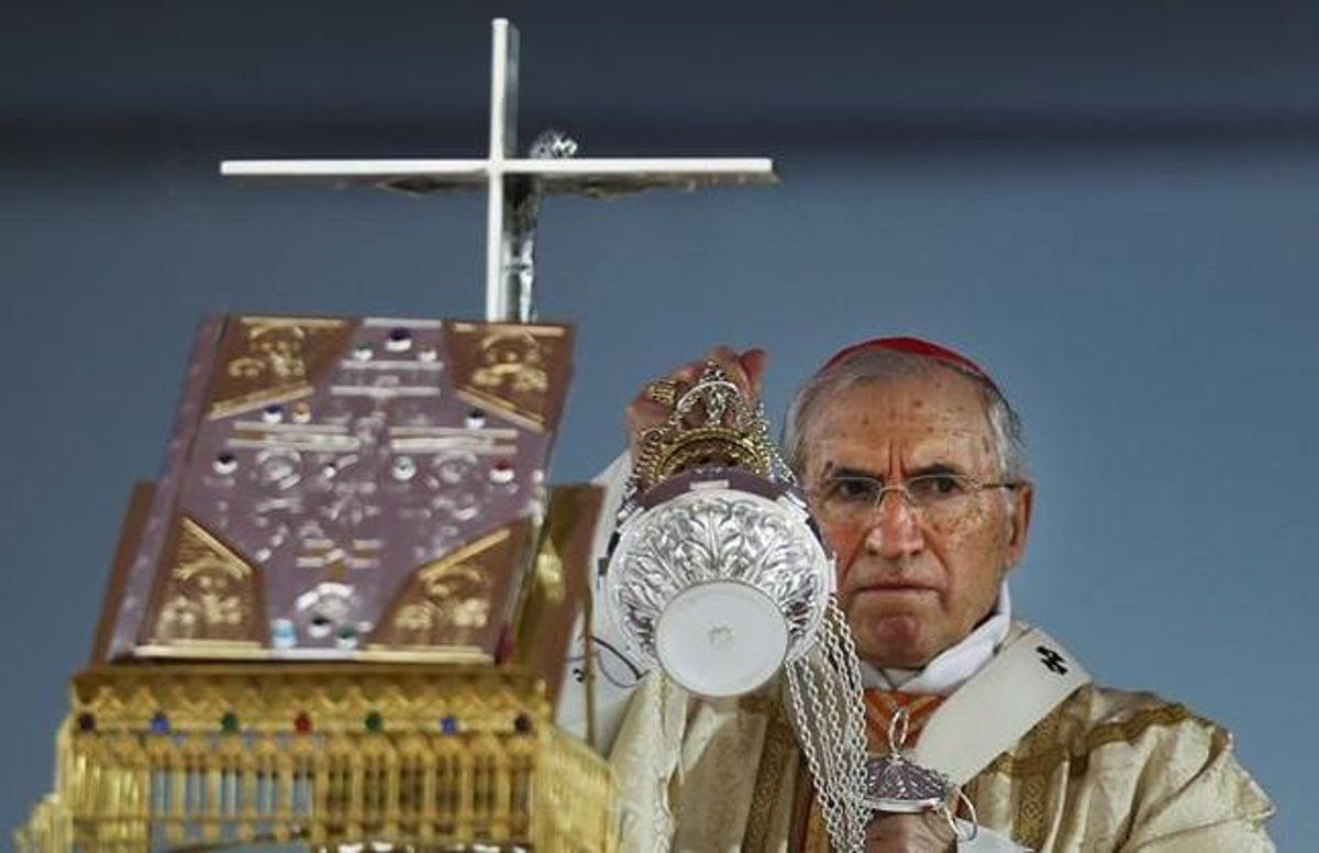 Rouco Varela, durante la celebración de la Misa de las Familias. Rouco Varela, durante la celebración de la Misa de las Familias.