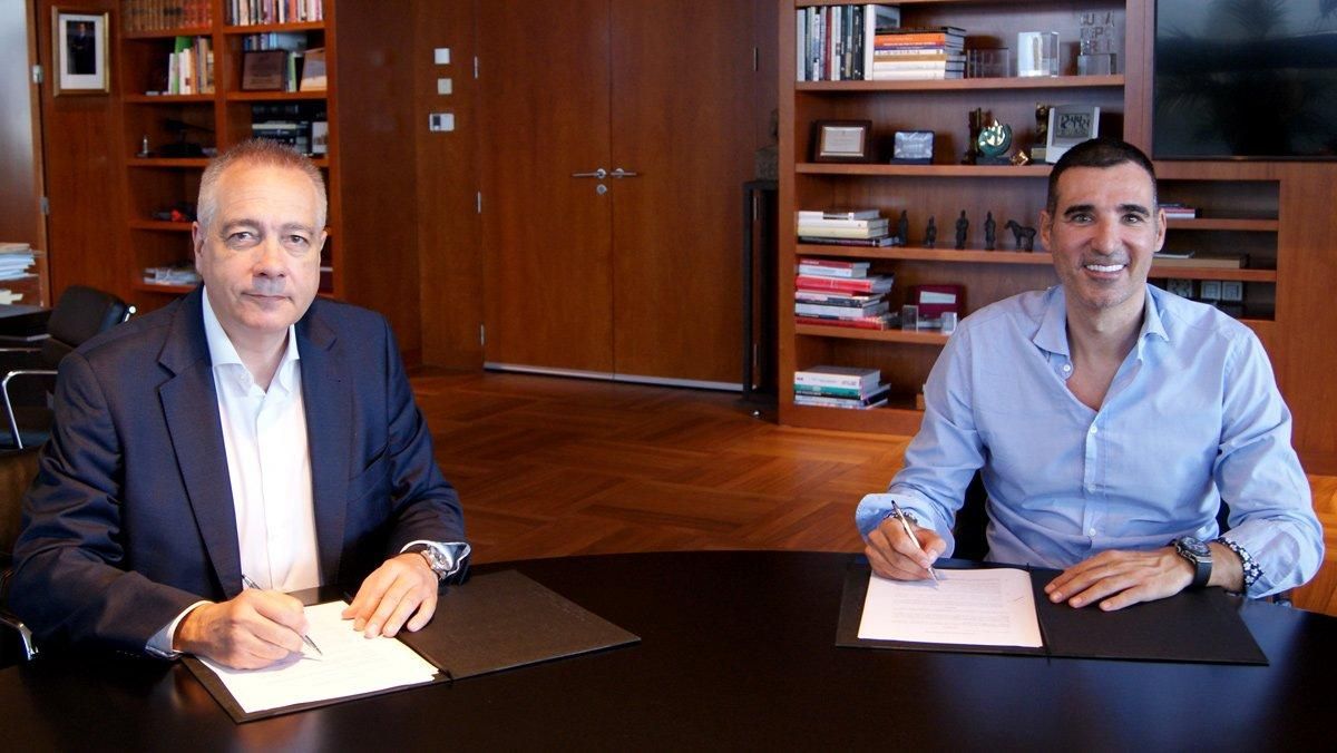 Pere Navarro, delegado especial del Estado en el Consorci de la Zona Franca de Barcelona y presidente de DFactory, y Miquel Vicente, presidente de Barcelona Tech City. Pere Navarro, delegado especial del Estado en el Consorci de la Zona Franca de Barcelona y presidente de DFactory, y Miquel Vicente, presidente de Barcelona Tech City.