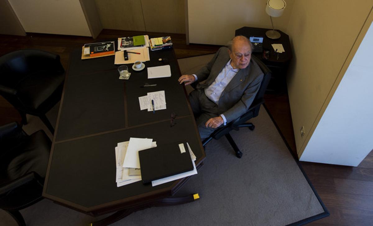 El ’expresident’ Pujol en su despacho a finales de 2013