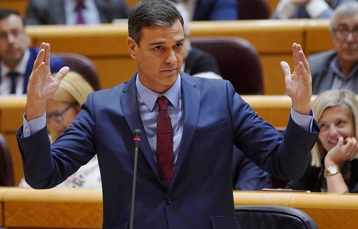 Pedro Sánchez, en la sesión de control al Gobierno. Pedro Sánchez, en la sesión de control al Gobierno.