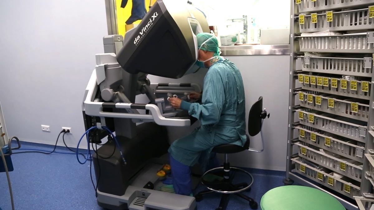 Intervención quirúrgica con el robot Da Vinci.