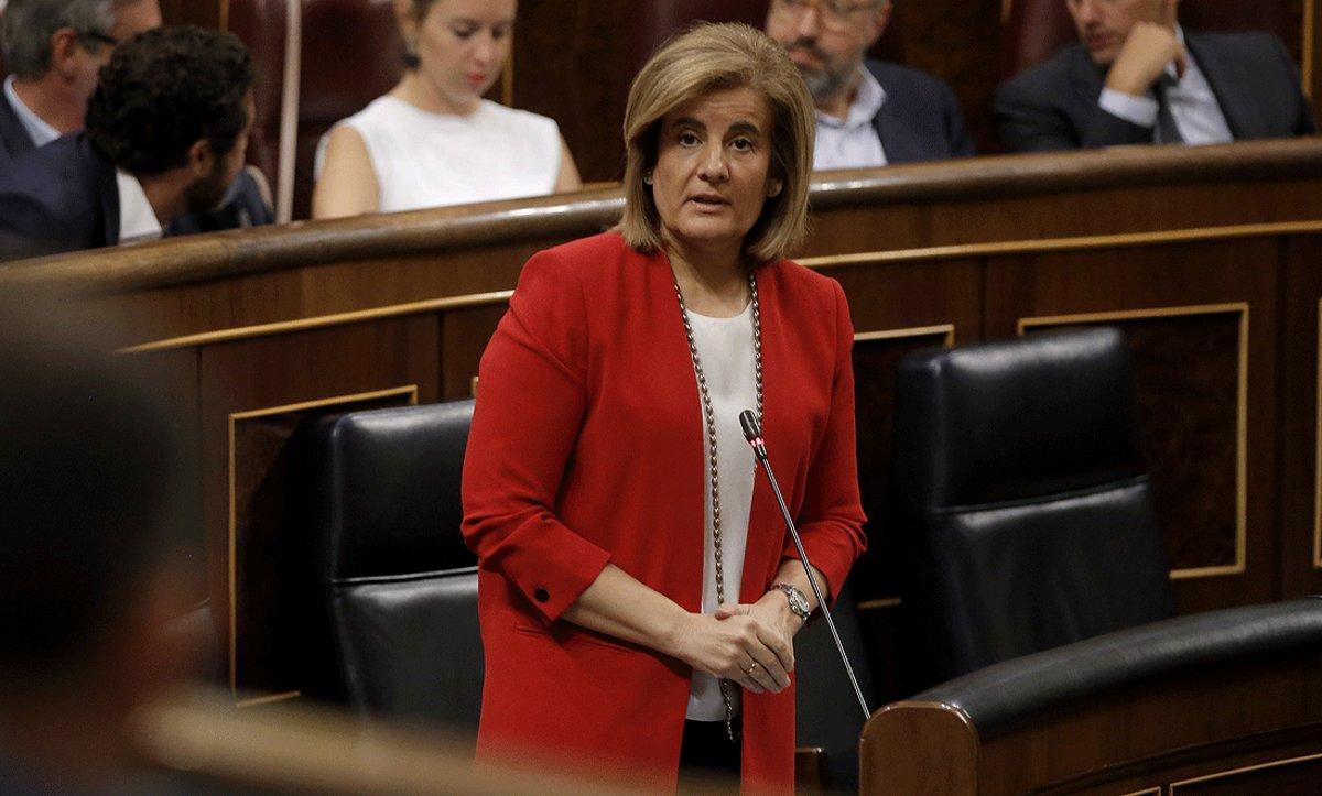Fátima Báñez, en el Congreso de los Diputados, en septiembre del 2017. 