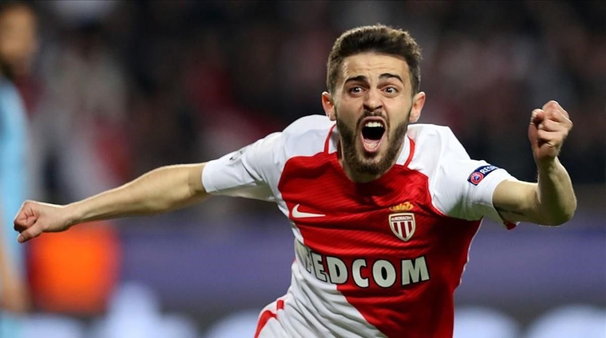 El portugués Bernardo Silva, nuevo jugador del Manchester City, celebra un gol anotado para el Mónaco. El portugués Bernardo Silva, nuevo jugador del Manchester City, celebra un gol anotado para el Mónaco.