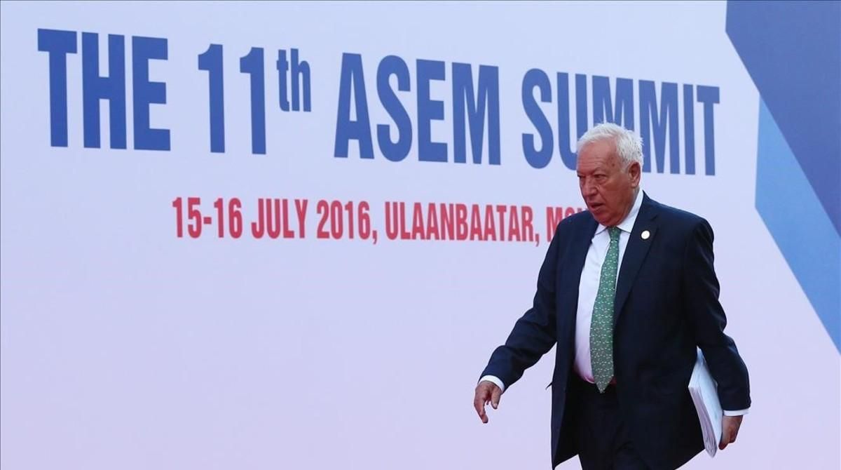 El ministro García-Margallo en la cumbre Asia-Europa celebrada en Ulán Bator, Mongolia. El ministro García-Margallo en la cumbre Asia-Europa celebrada en Ulán Bator, Mongolia.