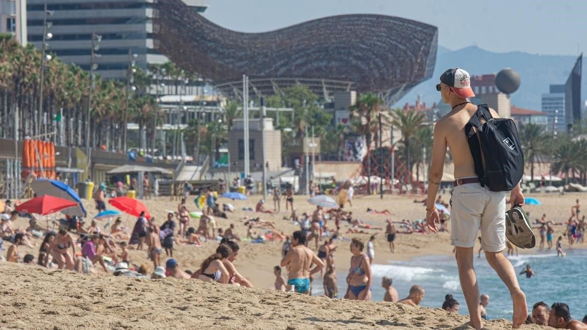 Ambiente en las playas de Barcelona el pasado sábado. Ambiente en las playas de Barcelona el pasado sábado.