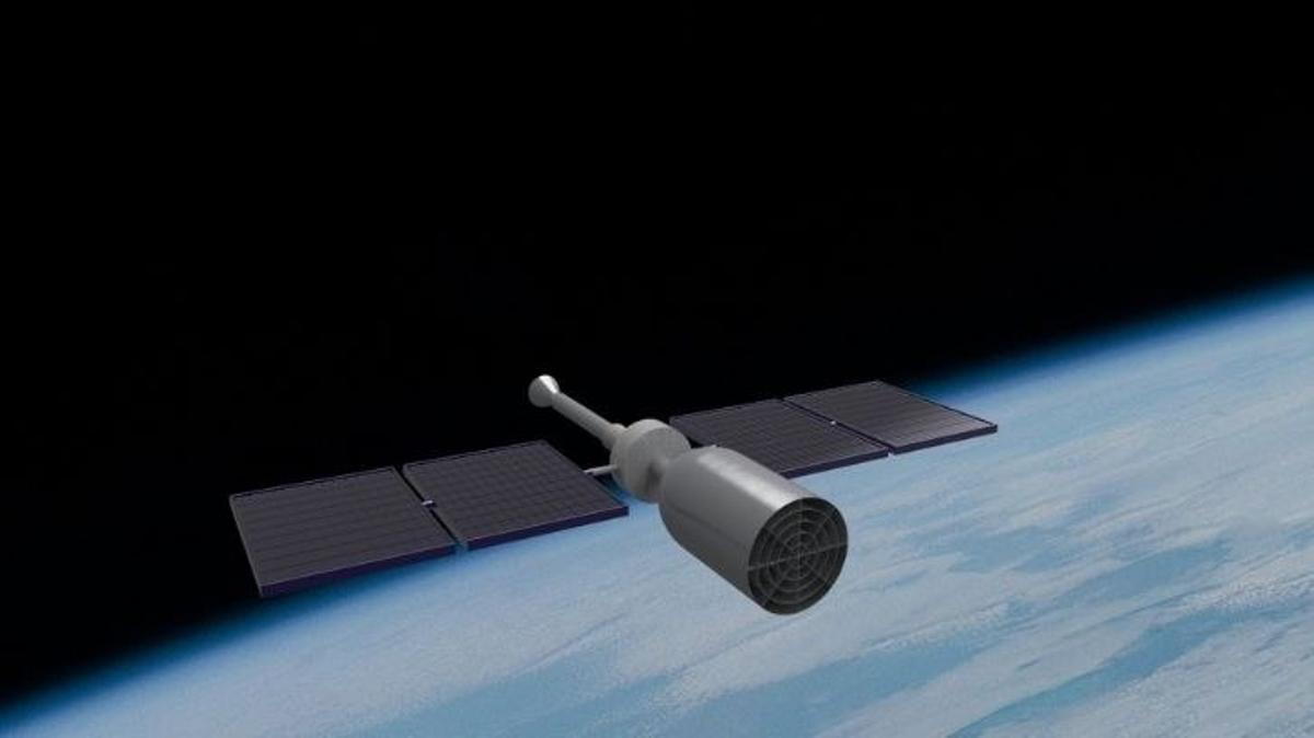 Imagen virtual del satélite con el sistema creado por ’Kreios Space’