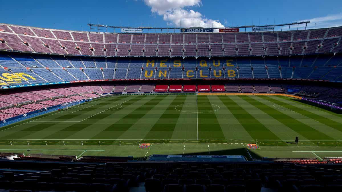 Imagen panorámica del Camp Nou.