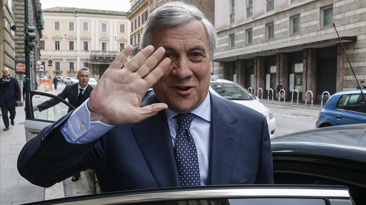 Antonio Tajani, en Roma, el viernes 2 de marzo del 2018.