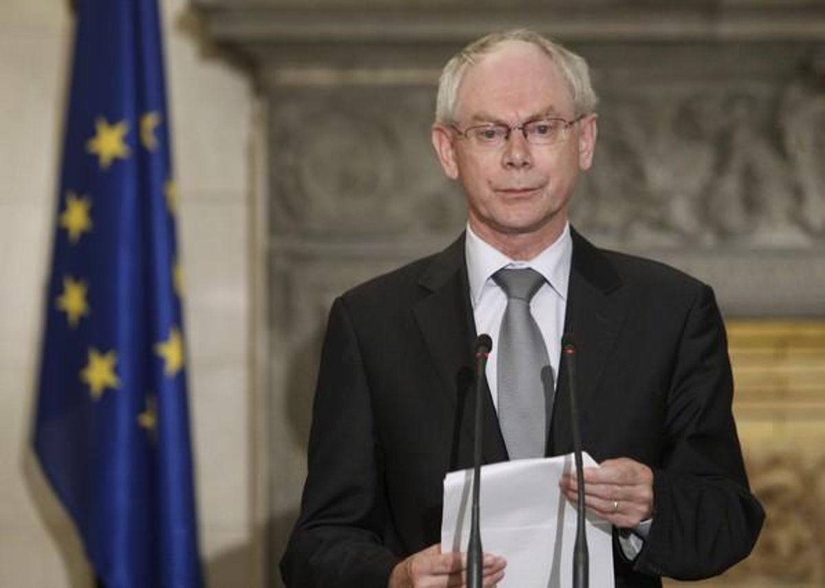 El presidente del Consejo Europeo, Herman van Rompuy, el pasado 12 de abril en Atenas. El presidente del Consejo Europeo, Herman van Rompuy, el pasado 12 de abril en Atenas.