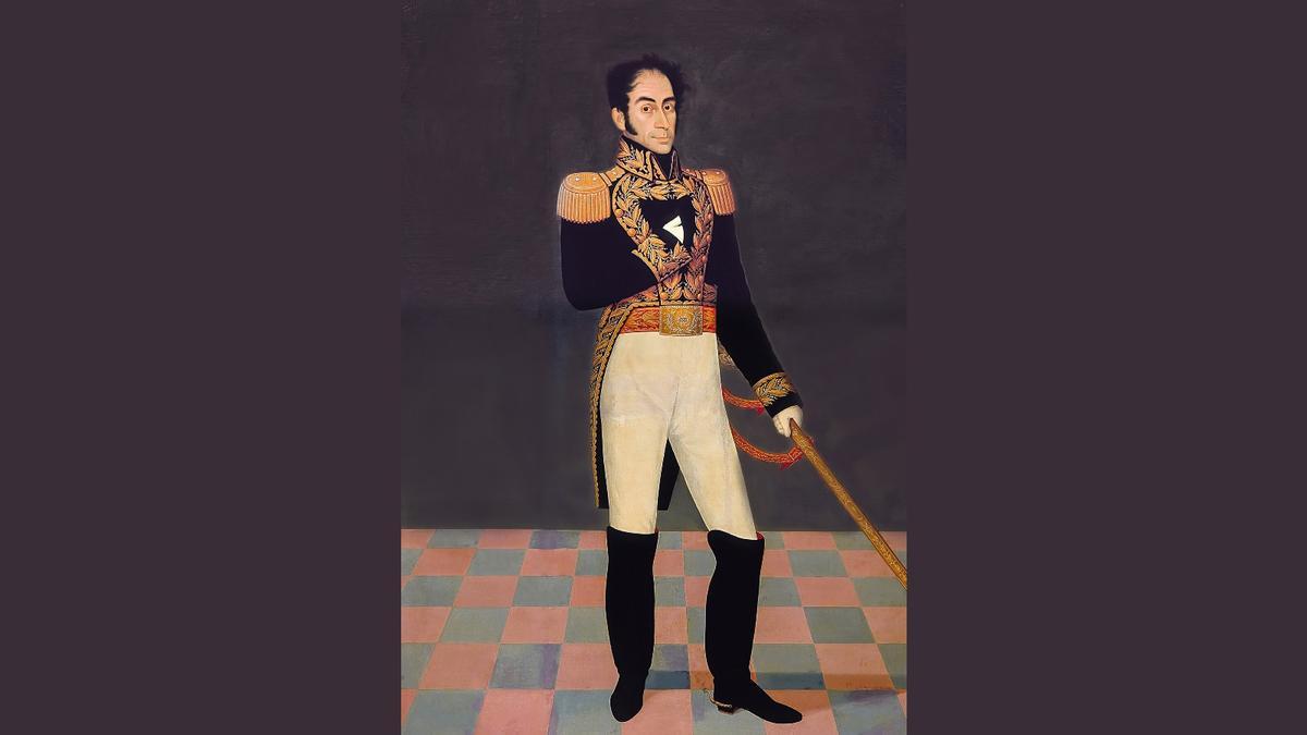 Retrato de Bolívar hecho por José Gil de Castro en 1825. 
