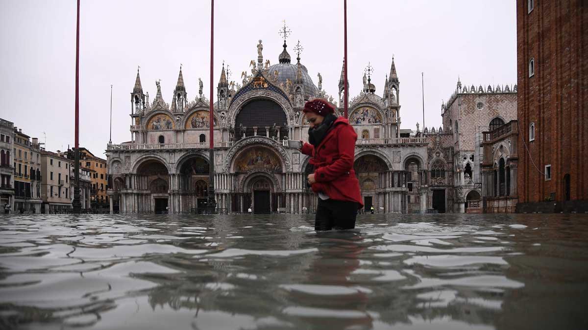 El ’acqua alta’ en Venecia provoca la peor inundación desde 1966.