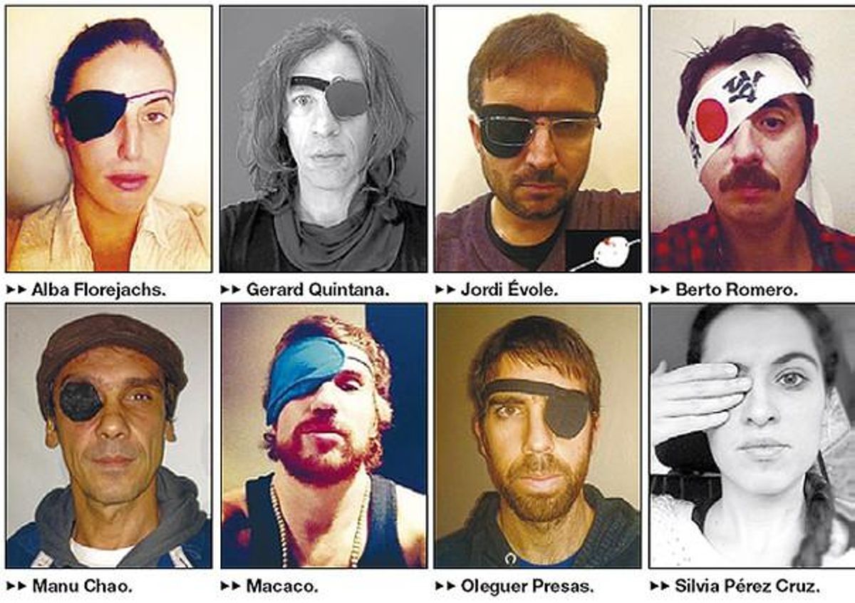 Algunos de los participantes en la campaña de apoyo a Ester Quintana. Algunos de los participantes en la campaña de apoyo a Ester Quintana.
