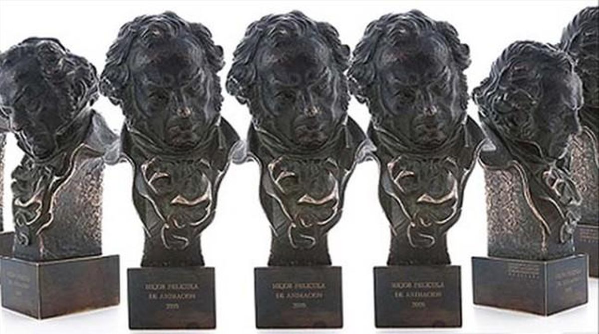 Los codiciados trofeos con la efigie del pintor Francisco de Goya. Los codiciados trofeos con la efigie del pintor Francisco de Goya.