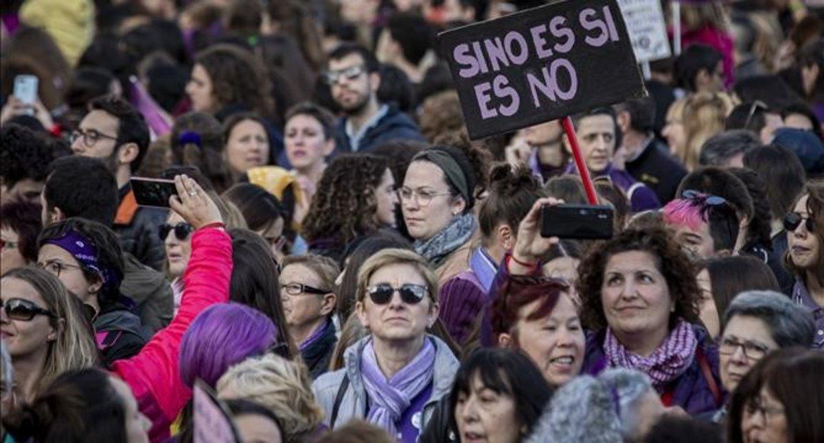 Manifestación del 8-M del 2020 en València.
