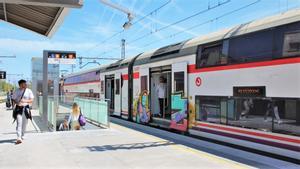 Estación de trenes de Castelldefels centro.