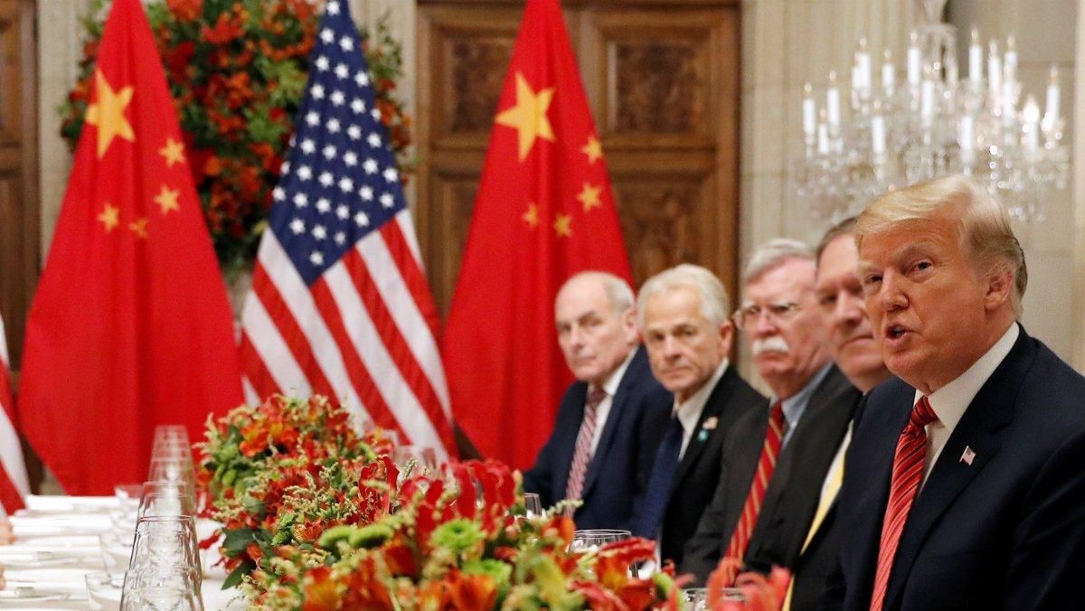 Trump durante un encuentro con la delegación china en el G-20, en Buenos Aires. Trump durante un encuentro con la delegación china en el G-20, en Buenos Aires.