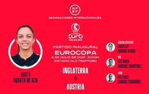 La árbitra española Marta Huerta pitará el partido inaugural de la Eurocopa femenina