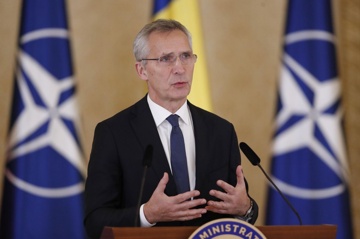 Jens Stoltenberg, durante la conferencia de este lunes. Jens Stoltenberg, durante la conferencia de este lunes.