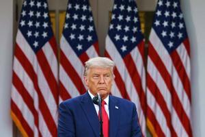 Donald Trump, en su comparecencia sin preguntas en la Casa Blanca, este viernes.
