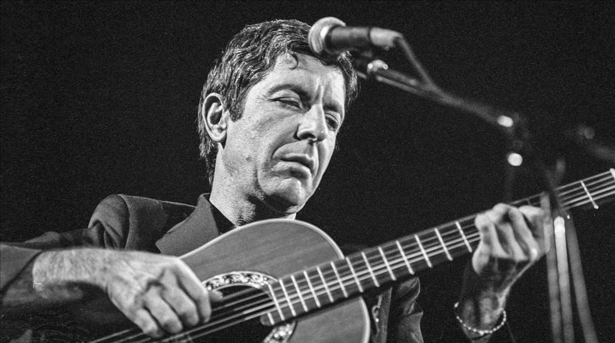 Leonard Cohen, el 17 de noviembre de 1980, en el Palacio de los Deportes de Barcelona..