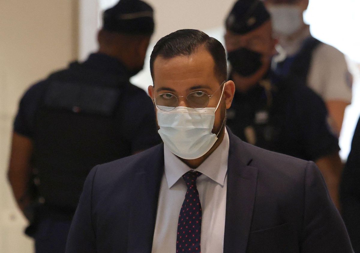 Alexandre Benalla en el Tribunal de París. Alexandre Benalla en el Tribunal de París.