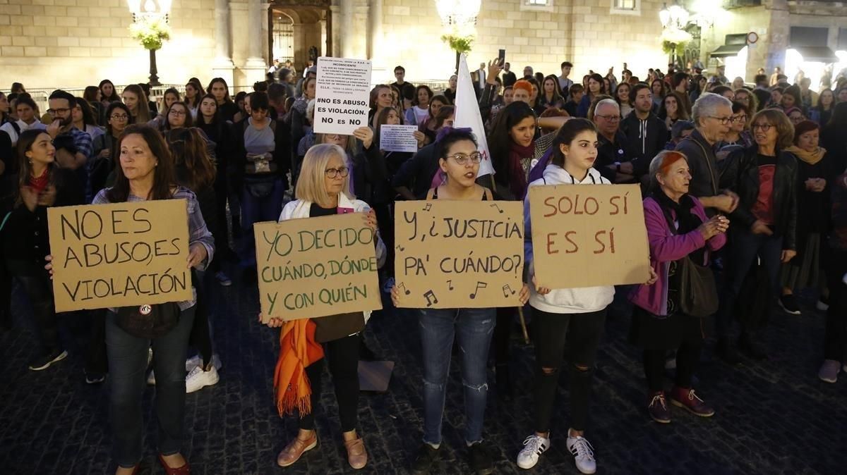 Concentración contra la sentencia contra la ’manada de Manresa’. Concentración contra la sentencia contra la ’manada de Manresa’.