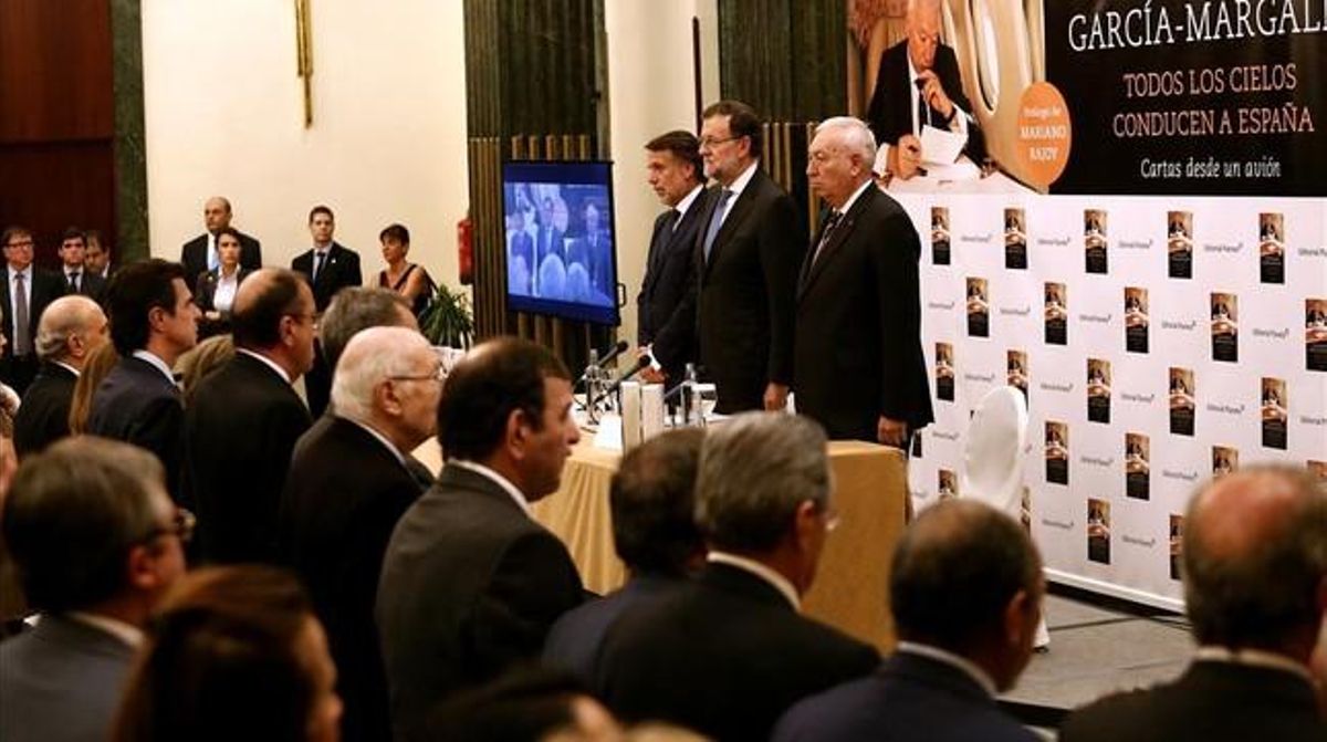 Mariano Rajoy, en la presentación del libro del ministro José Manuel García-Margallo. Mariano Rajoy, en la presentación del libro del ministro José Manuel García-Margallo.