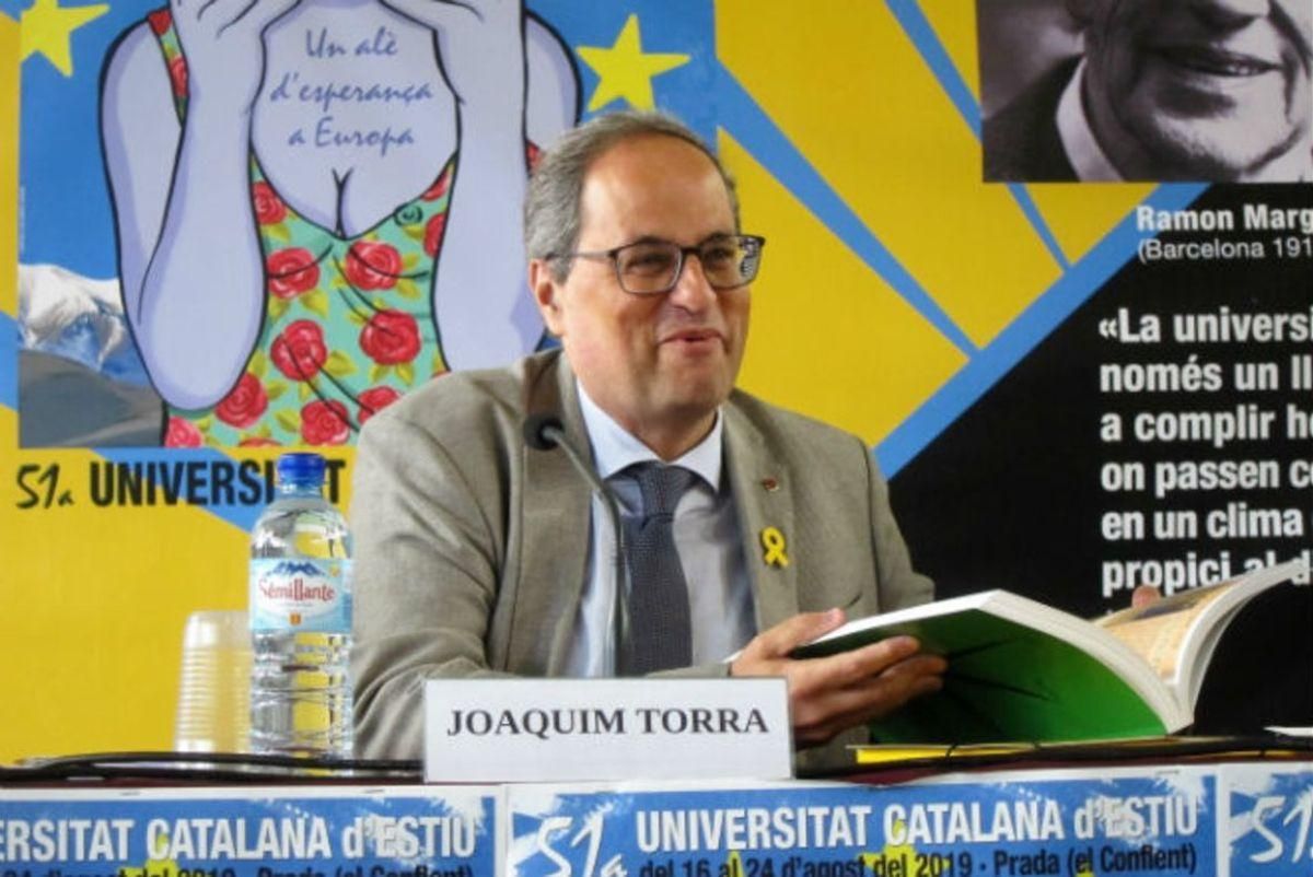Quim Torra, en la Universitat Catalana d’Estiu. Quim Torra, en la Universitat Catalana d’Estiu.