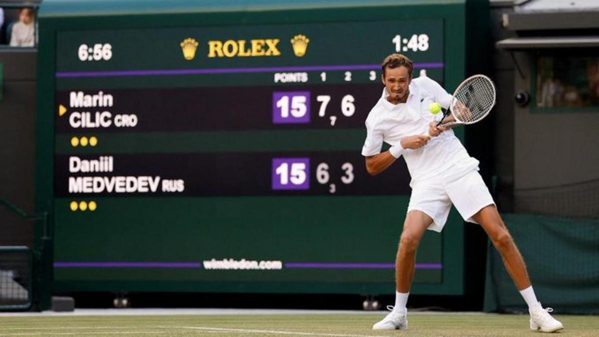 Medvedev, en su última participación en Wimbledon.