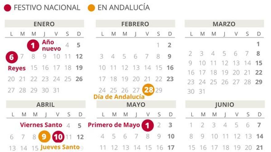 Calendario Laboral Andaluc A Con Todos Los Festivos